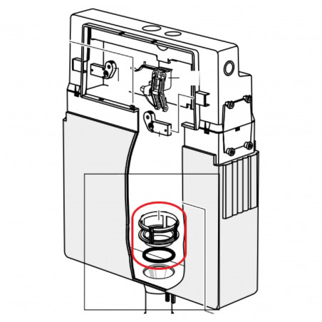 Basin, mechanism seat for concealed cistern WC Schwab, 712-2110
