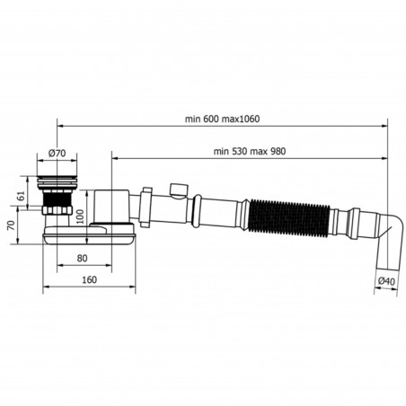 Bathtub drain Clic-Clac VALENTIN with 57990000000
