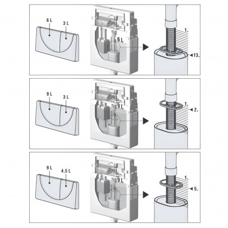 Flush mechanism for concealed cistern Schwab, 710-8383 228578 - Image 4/4