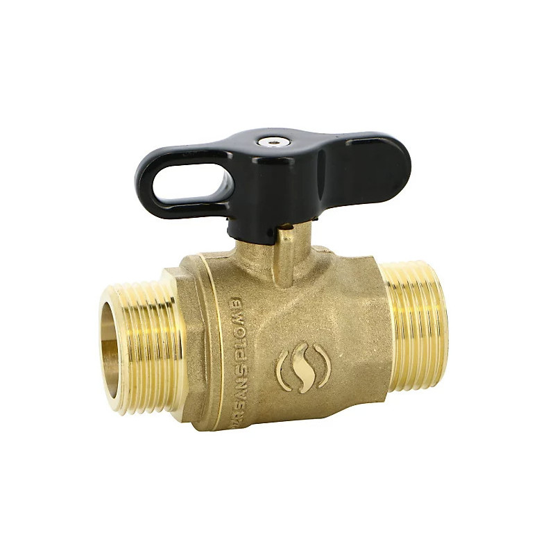Male male valve in 12x17 lead-free black butterfly handle SFERACO