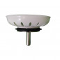 Cesta blanca para válvula manual de fregadero RAL 9001 diámetro 83mm LIRA
