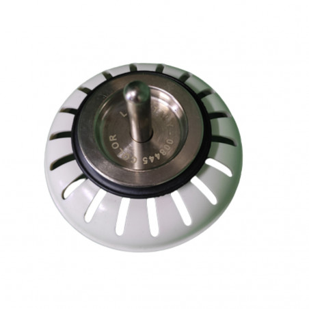 White basket for manual kitchen sink drain RAL 9001 diameter 83mm LIRA 8.8445.27 - Image 3/4