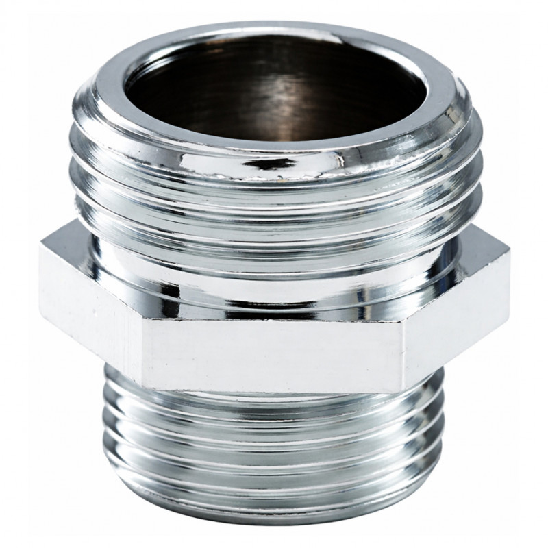 nipplo in ottone cromato maschio doppio 15x21, 20x27 nipplo in ottone cromato maschio doppio 15x21, 20x27