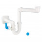 Vidage évier 1 cuve, tubulure gain de place avec siphon et prise lave-linge Vidage évier 1 cuve, tubulure gain de place avec siphon et prise lave-linge