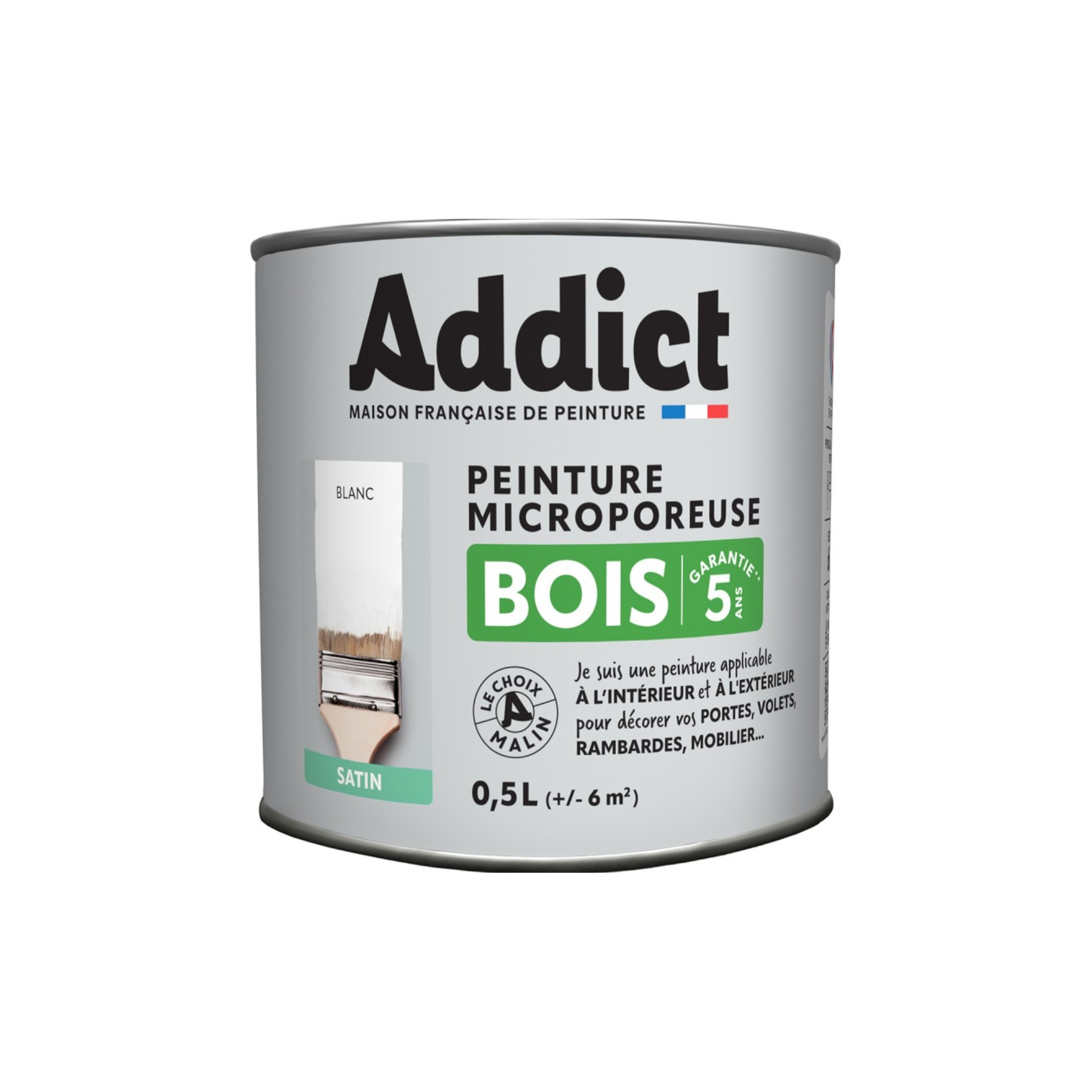 Pintura especial para madera, blanco satinado, 0.5 L