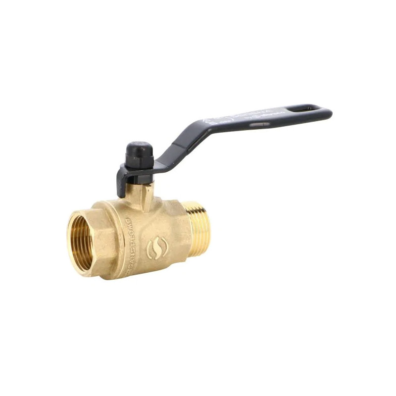SFERACO male female valve in 12x17 black lever lead-free