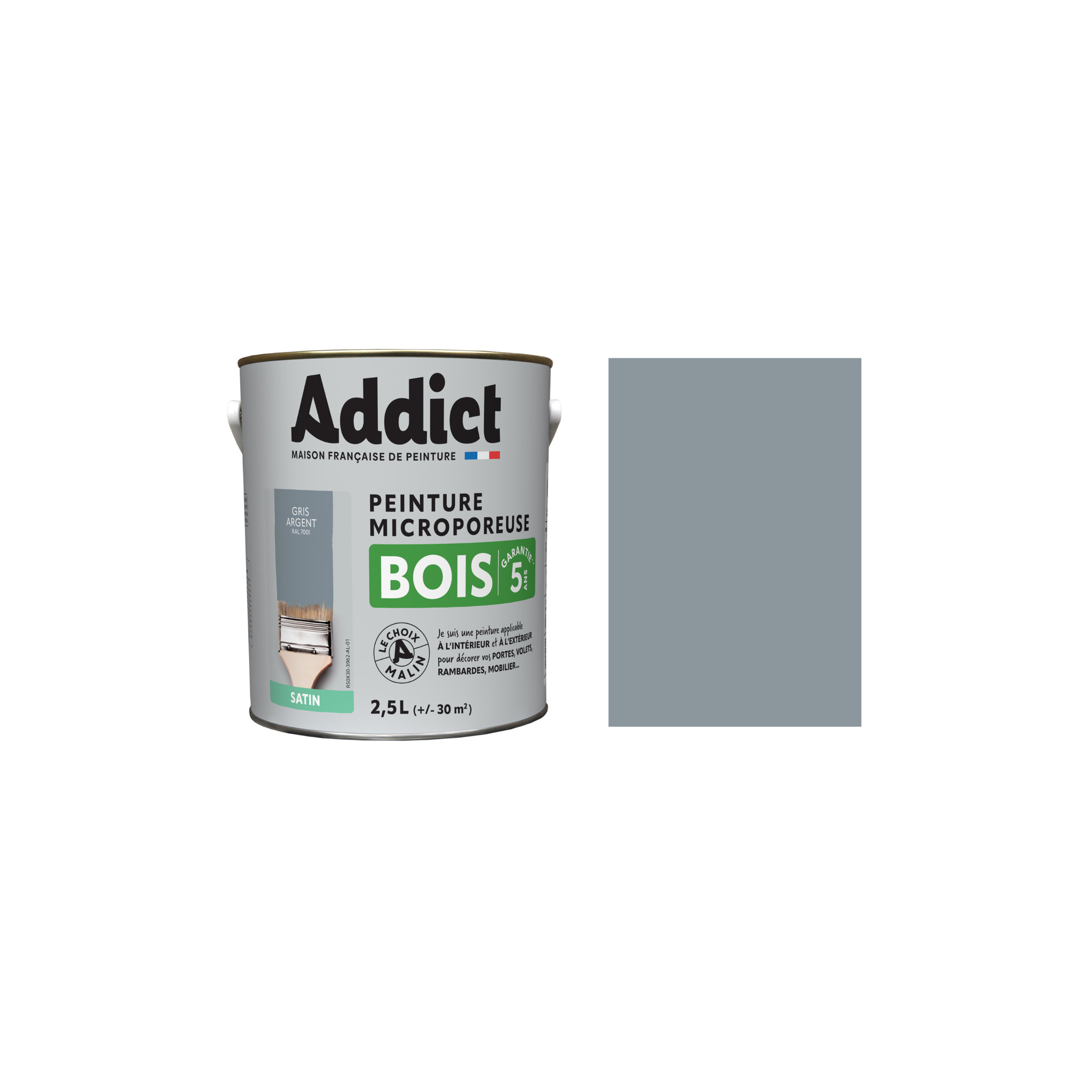 Pintura especial para madera, gris ADDICT' PEINTURE ADD113453