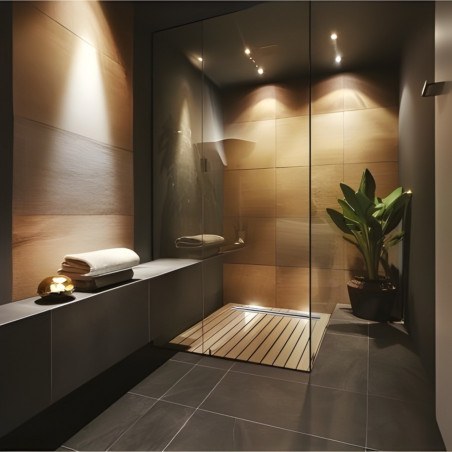 Panama extra-flat shower channel, adjustable from 400 to 1200 mm, waterproofing tape included VALENTIN 56930000000 - Image 8/9