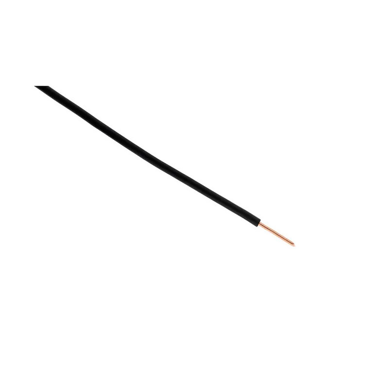 Cable eléctrico de alma rígida H07 V-U 1,5mm2 negro 25M