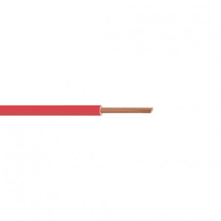 Elektrische kabel met stijve kern H07 V-U 1,5MM2 rood 25M
