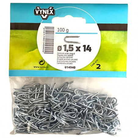 Verzinkte stalen buis 1.5x14 mm, zak van 100 gram