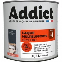 Glänzende Multi-Untergrundfarbe ADDICT 0,5L anthrazit ADDICT' PEINTURE ADD114891