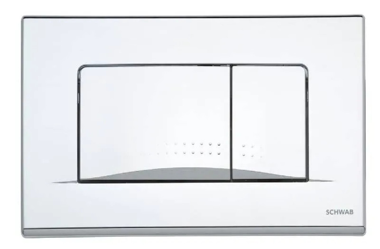 Placa de accionamiento doble toque DOTS DUO cromada brillante SCHWAB