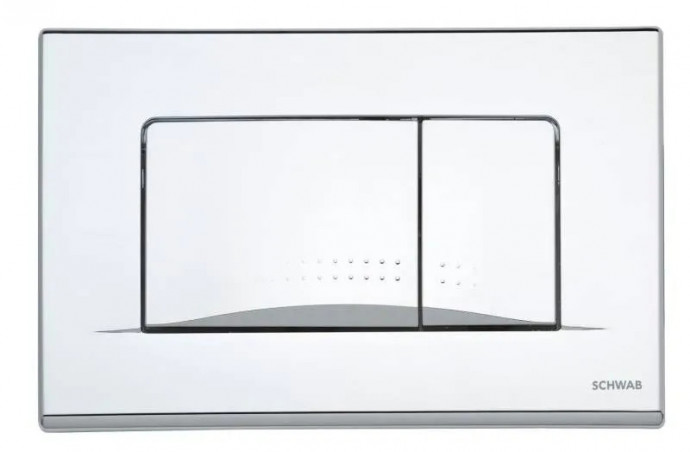 Plaque de commande double touche DOTS DUO chromée brillant SCHWAB