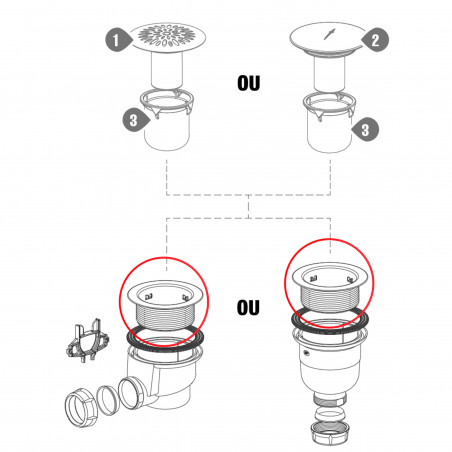 Plato roscado de sujeción para válvula de desagüe 9831306