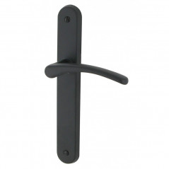 MANIGLIA DELLA PORTA SU PLACCA CLUSES ALLUMINIO NERO 701910