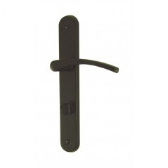 DEURHANDGREEP OP PLAAT CLUSES GELAKT ZWART ALUMINIUM 701940