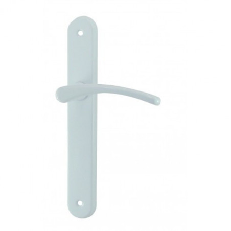 Ensemble poignée sur plaque Cluses DT2000  Aluminium laqué blanc Bec de cane