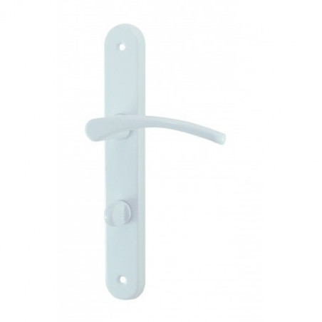 Conjunto de manija de puerta sobre placa Cluses DT2000 de aluminio lacado blanco con condenación