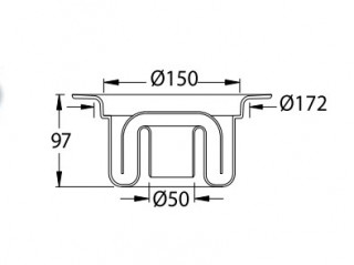 Vertical floor siphon PURUS outlet 50mm