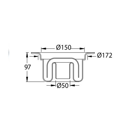 SIFONE DA PAVIMENTO PURUS VERTICALE 50 MM 7113527