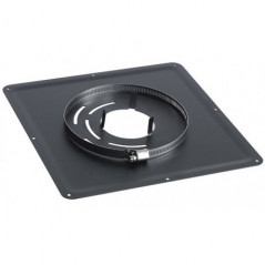 BLACK STAINLESS STEEL CLEANLINESS PLATE 40X40 D180 126180