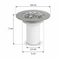 Tasse de bonde grille inox 84 mm pour receveur douche trou de 60 mm