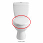 Tapa de WC Royan 2 Mini, Chamonix y Banco suspendido blanco, entre ejes 155 mm