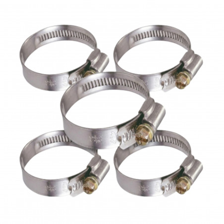 Collier de serrage Acier Serflex 62-82 mm, largeur 14 mm, lot de 5