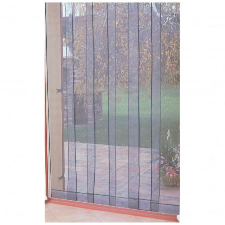 Rideau de porte moustiquaire ARLES 6 bandes 160x220 cm, gris MOREL SAS 218917 - Image 3/3