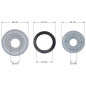 Nut, rose and seal for sink drain control with cable 0411521
