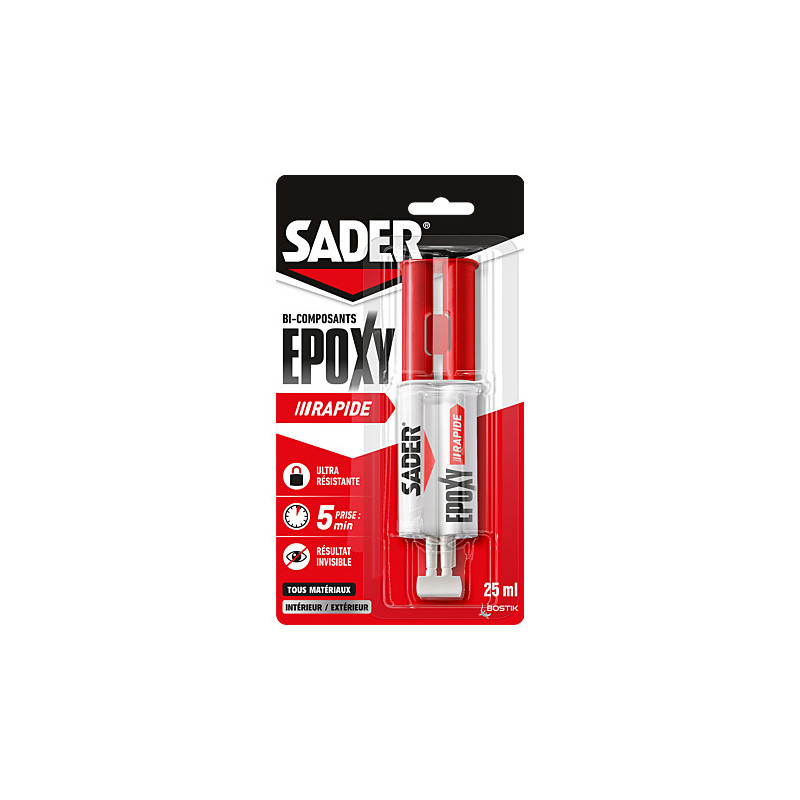 Quick two-component epoxy glue syringe 25ml SADER