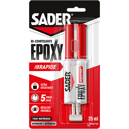 Quick two-component epoxy glue syringe 25ml SADER