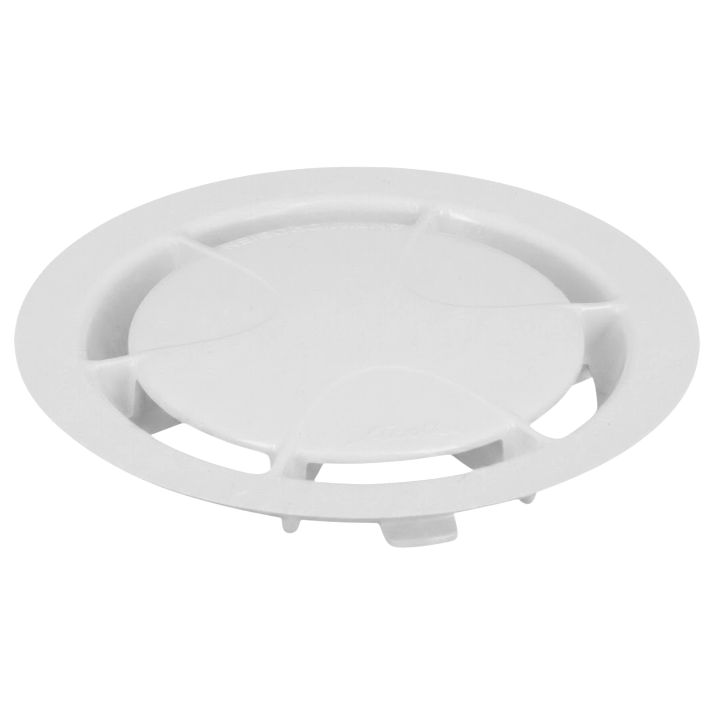 Rejilla de sifón de suelo NICOLL SITAR diámetro 131 mm, PVC blanco antimicrobiano NF