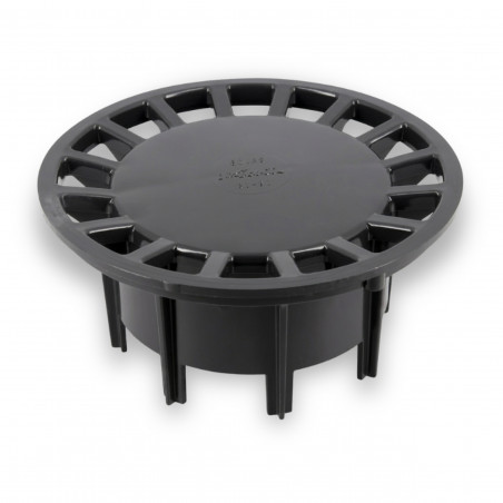 Grille seule NICOLL pour siphon de cour SC089S, PVC gris anthracite, 182 x 182 x 86 mm GRSC089G - Image 1/3