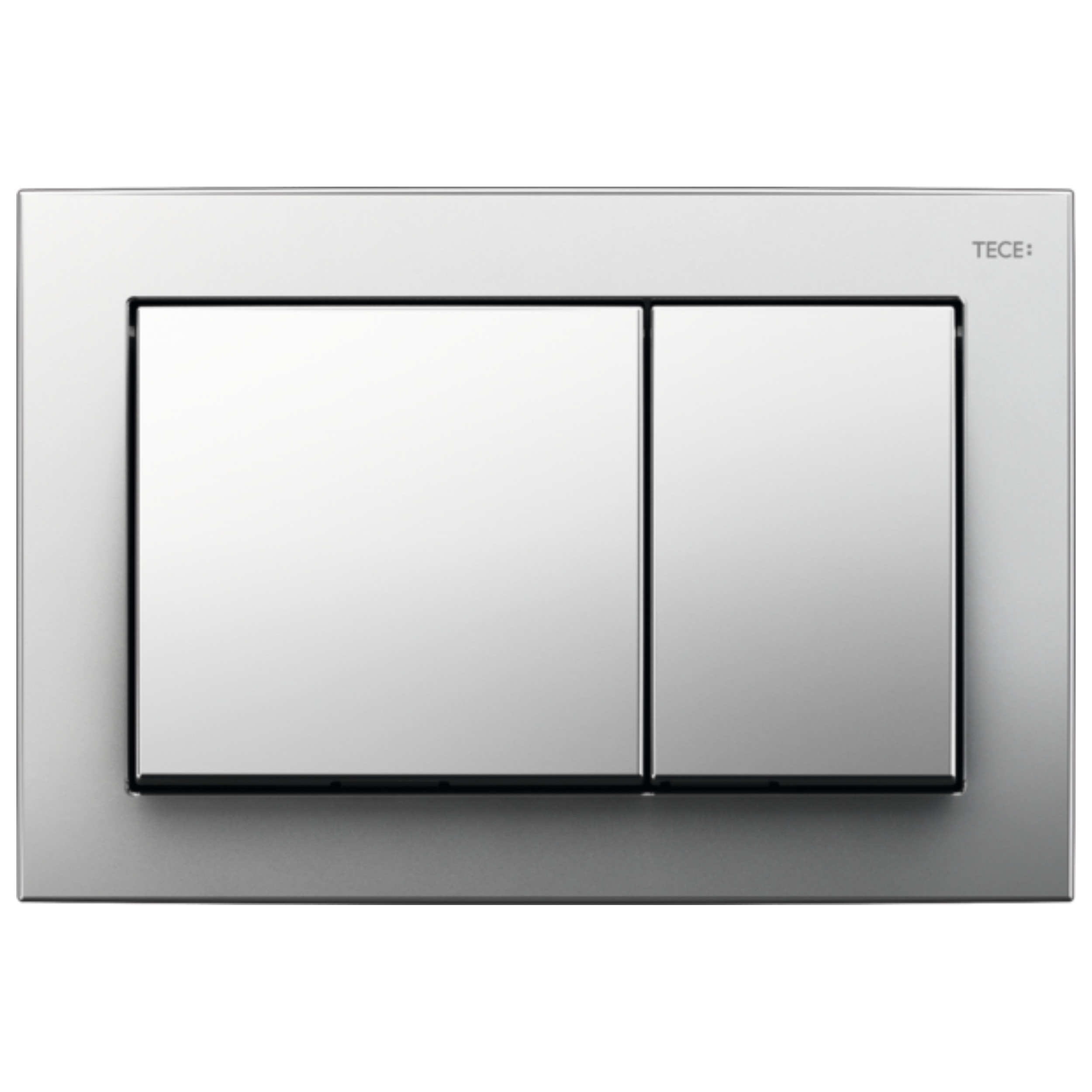 Placca di comando WC TECE base doppia scarico, cromo lucido 9240701 - Immagine 1/3