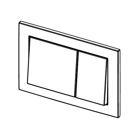 Placa de accionamiento WC TECE base doble-chasse, cromado brillante 9240701 - Imagen 3/3