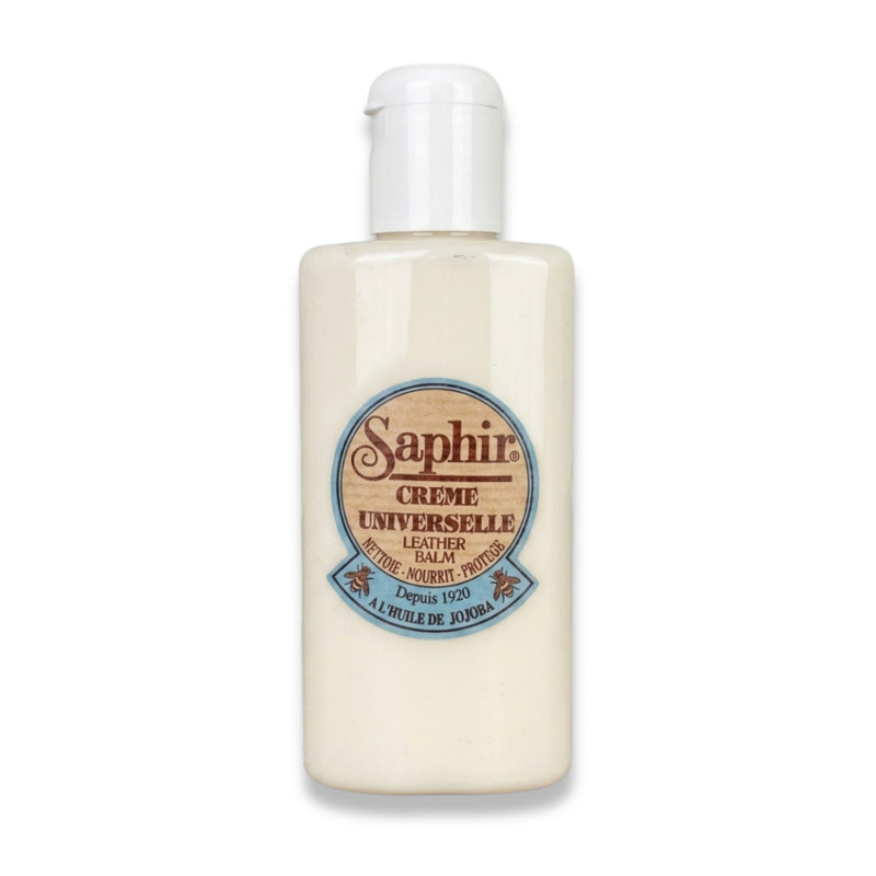 Crema universale per pelle, latte detergente incolore Saphir, barattolo da 150ml