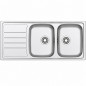 Stainless steel kitchen sink to be built-in 2 bowls 1 drainer FRANKE 1160x500mm model FLASH621 Stainless steel kitchen sink to be built-in 2 bowls 1 drainer FRANKE 1160x500mm model FLASH621