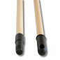 Manico di scopa in legno grezzo diametro 24 mm, lunghezza 130 cm, boccola 25 mm