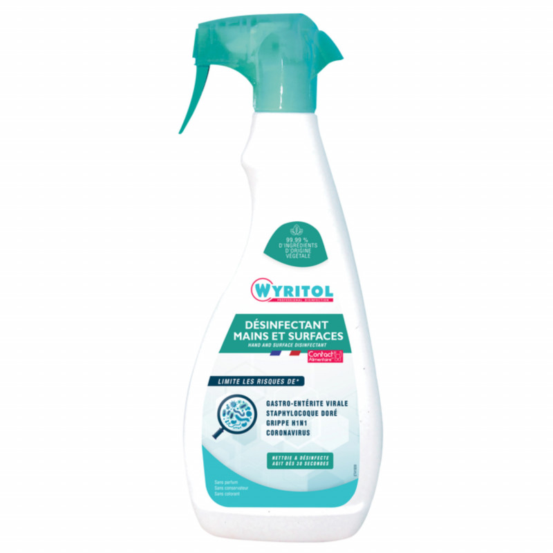 Spray désinfectant WYRITOL mains et surfaces, 750 ml