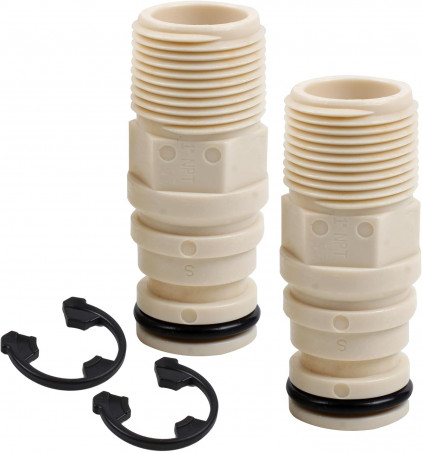Kit adaptateur 26x34 (1") pour vanne by pass d'adoucisseur d'eau ECOWATER 8011406 - Image 1/3