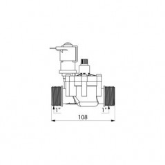 Electroválvula M/M 26x34 12V DELABIE para TEMPOMATIC inodoro y urinarios