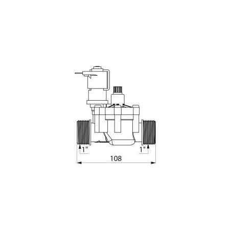 Magneetventiel M/M 26x34 12V DELABIE voor TEMPOMATIC WC en urinoirs 461035 - Afbeelding 2/2