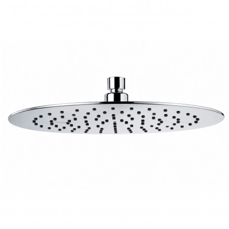 Pomme de douche haute ronde extra-plate, D. 250 mm, filetage universel, inox
