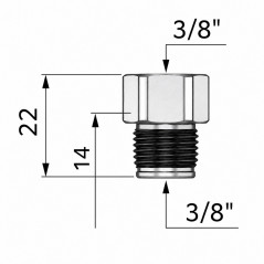 Anschluss mit Rückschlagventil für Mischbatterie fm 3/8 (Paar)