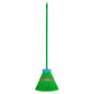 Verdemec broom made of green synthetic fibers with handle