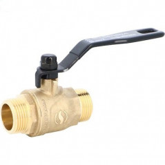 MALE MALE VALVE 40X49 BLACK LEVER - LEAD-FREE 566008S