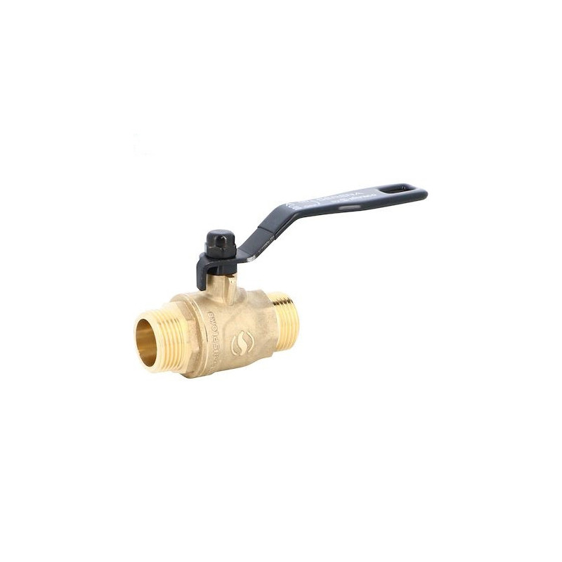 SFERACO ball valve male male in 40x49 black lever lead-free SFERACO ball valve male male in 40x49 black lever lead-free