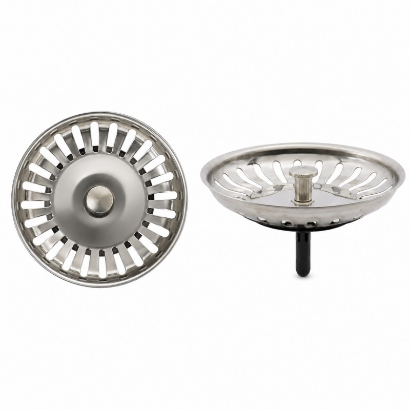 Cesta manual válvula de desagüe fregadero inox diámetro 79 mm, altura 58 mm, classic multiray Cesta manual válvula de desagüe fregadero inox diámetro 79 mm, altura 58 mm, classic multiray